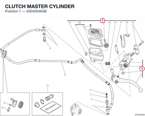 CLUTCH MASTER CYLINDER 63040546AB diagram position