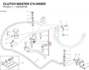 CLUTCH MASTER CYLINDER 63040674B diagram position