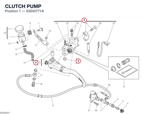 CLUTCH PUMP 63040771A diagram position