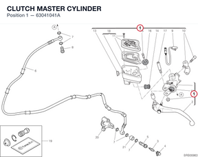 CLUTCH MASTER CYLINDER 63041041A diagram position