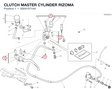CLUTCH MASTER CYLINDER RIZOMA 63041071AA diagram position