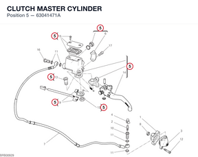 CLUTCH MASTER CYLINDER 63041471A diagram position