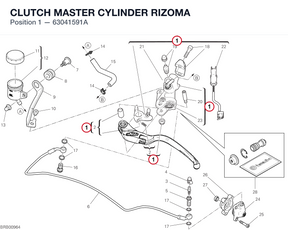 CLUTCH MASTER CYLINDER RIZOMA 63041591A diagram position