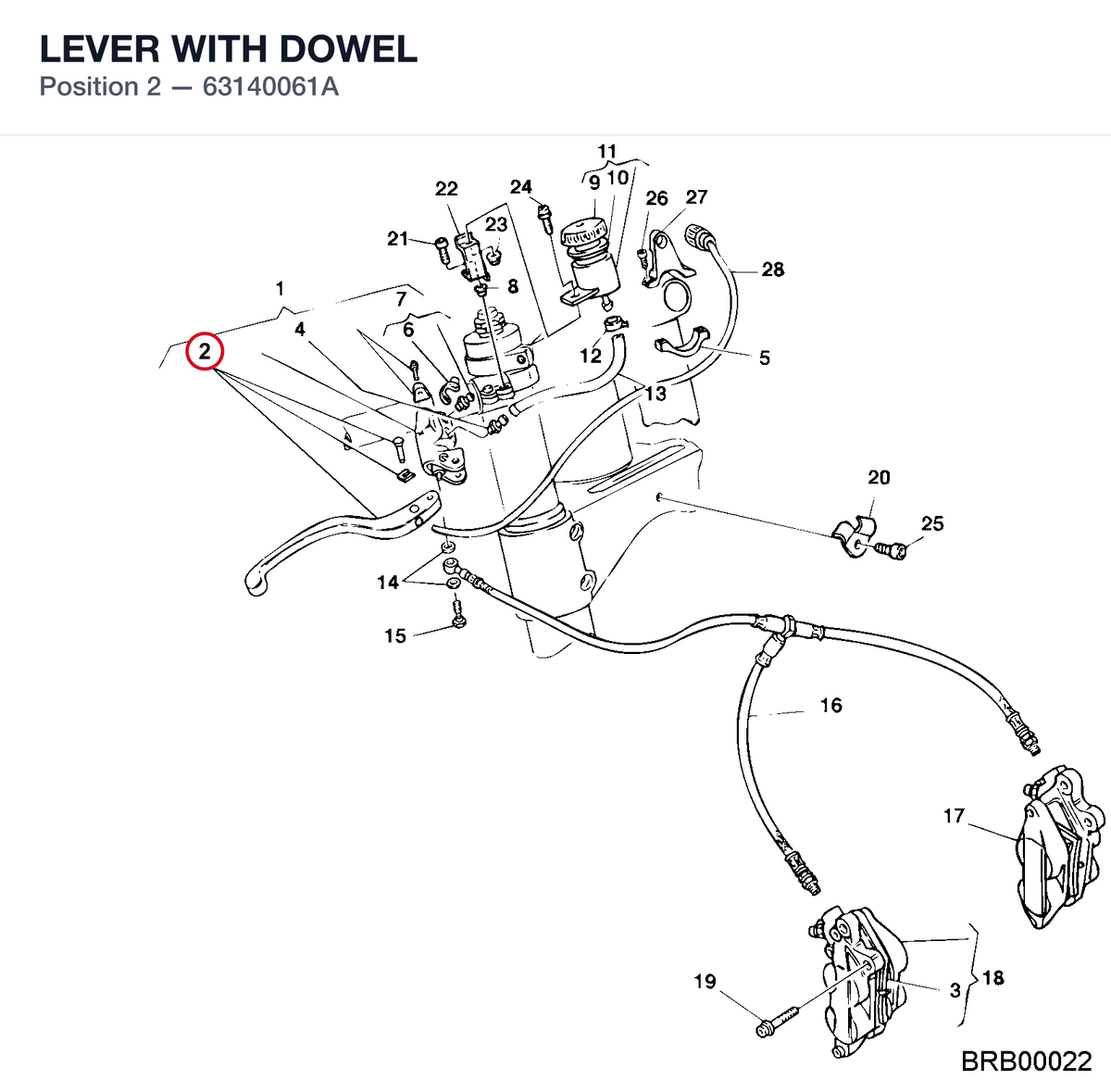 LEVER WITH DOWEL