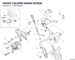 FRONT CALIPER DRAIN SCREW 63140161A diagram position