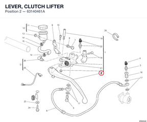LEVER, CLUTCH LIFTER 63140461A diagram position