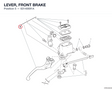 LEVER, FRONT BRAKE 63140691A diagram position