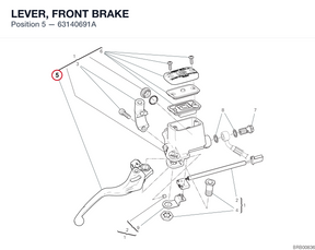LEVER, FRONT BRAKE 63140691A diagram position