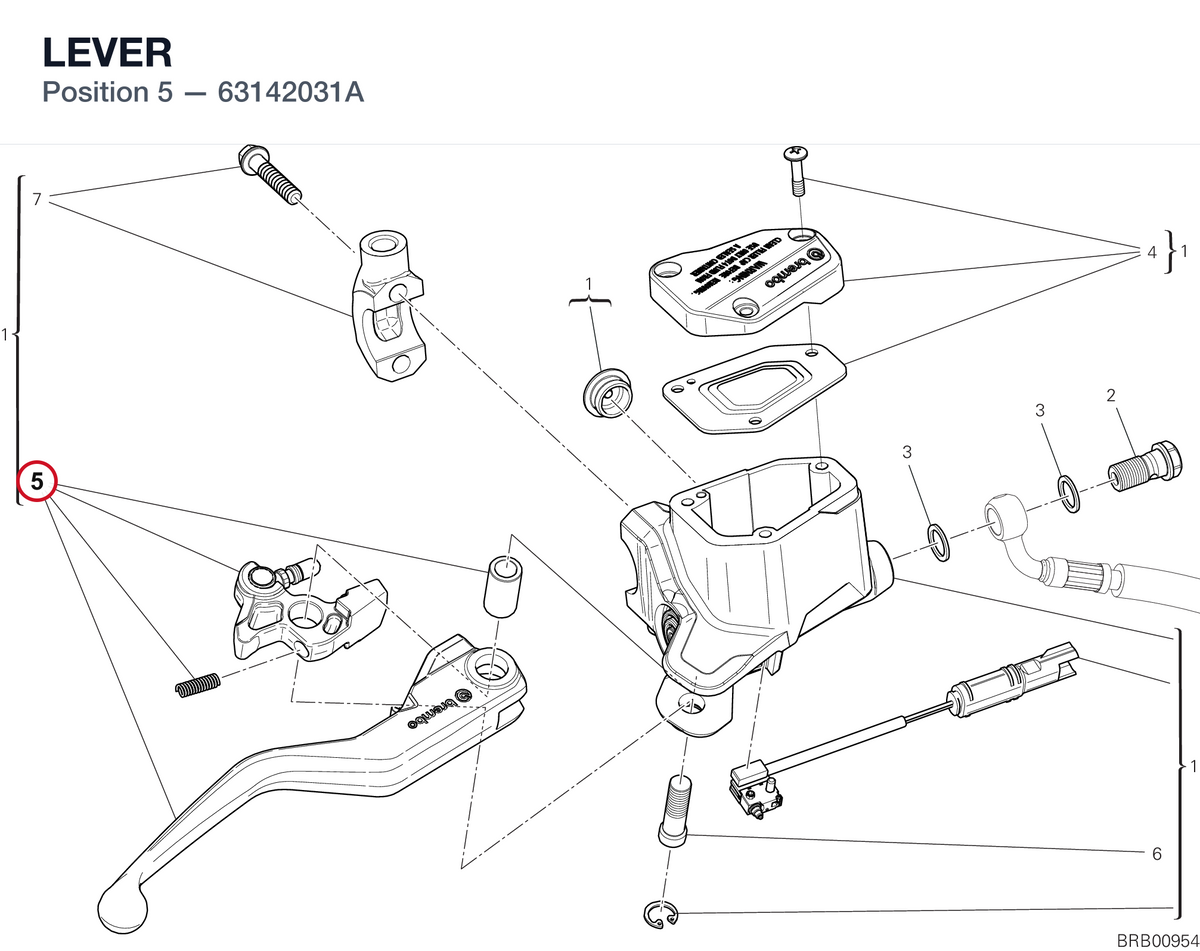 LEVER 63142031A diagram position