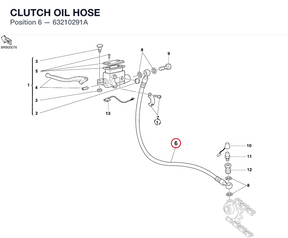 CLUTCH OIL HOSE 63210291A diagram position