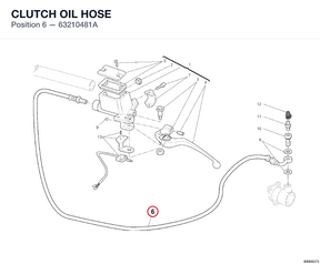 CLUTCH OIL HOSE 63210481A diagram position