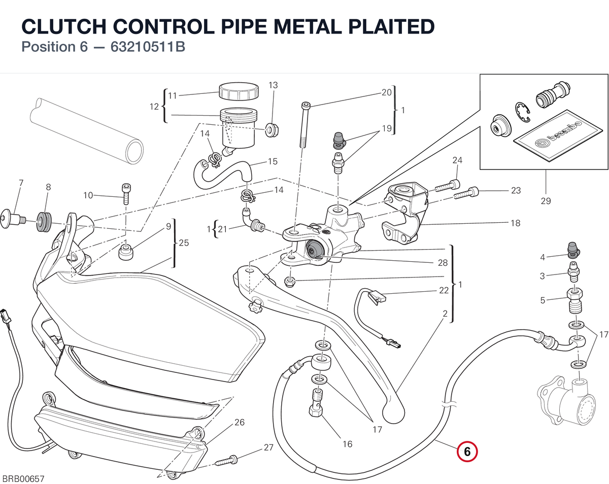 CLUTCH CONTROL PIPE METAL PLAITED