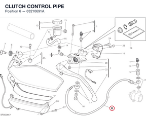 CLUTCH CONTROL PIPE 63210691A diagram position