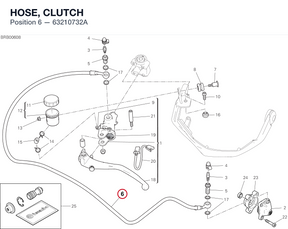HOSE, CLUTCH 63210732A diagram position