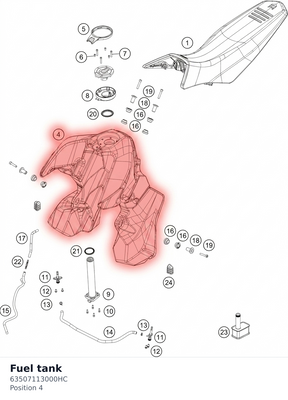 Diagram preview: Fuel tank (63507113000HC)