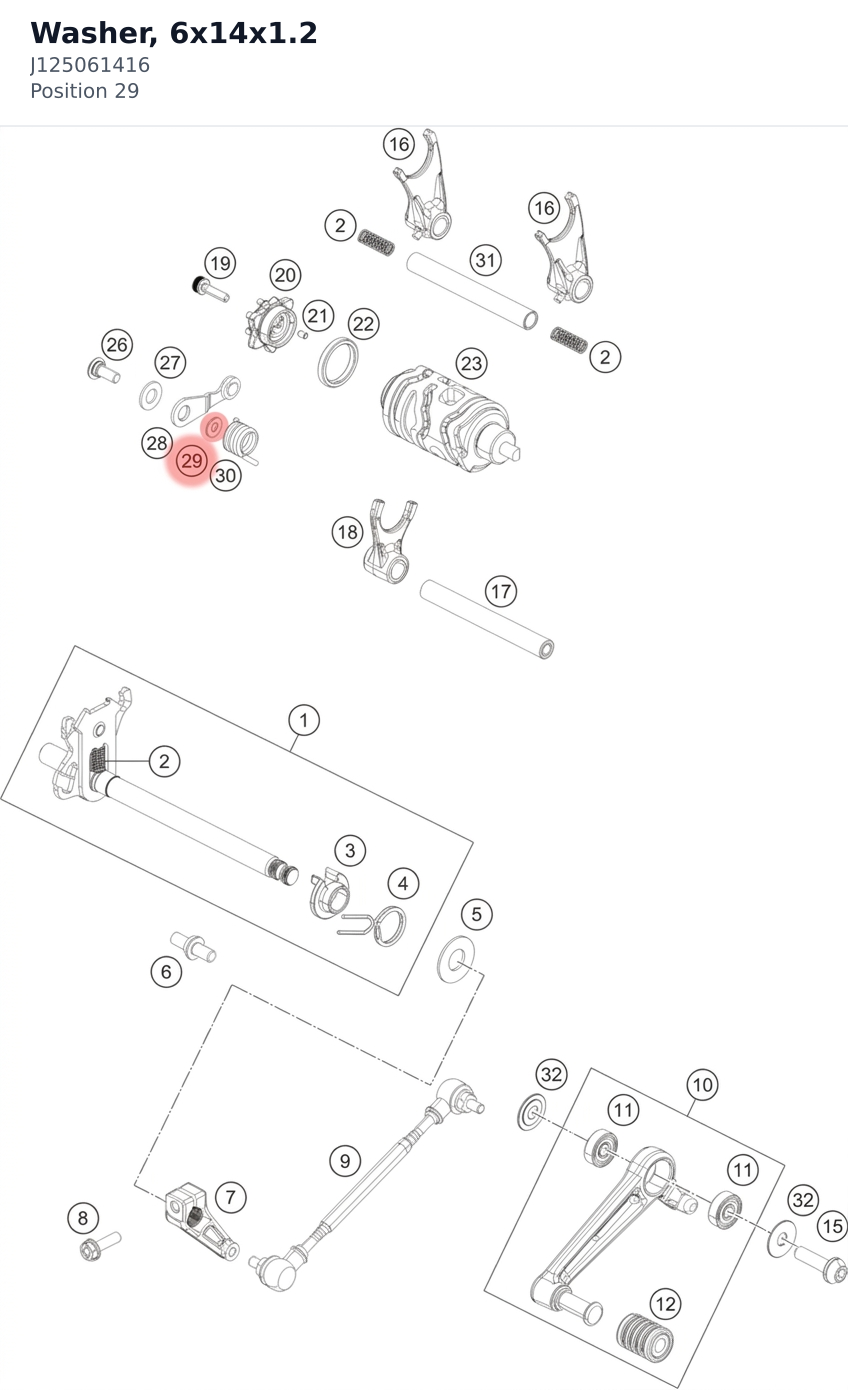Diagram preview: Washer, 6x14x1.2 (J125061416)