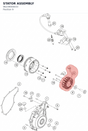 Diagram preview: STATOR ASSEMBLY (96239004033)
