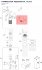 Diagram preview: COMPRESSION ADJUSTER CPL. BLACK (50180213S39)