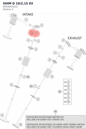 Diagram preview: SHIM D 10/2,15              03 (60036035215)