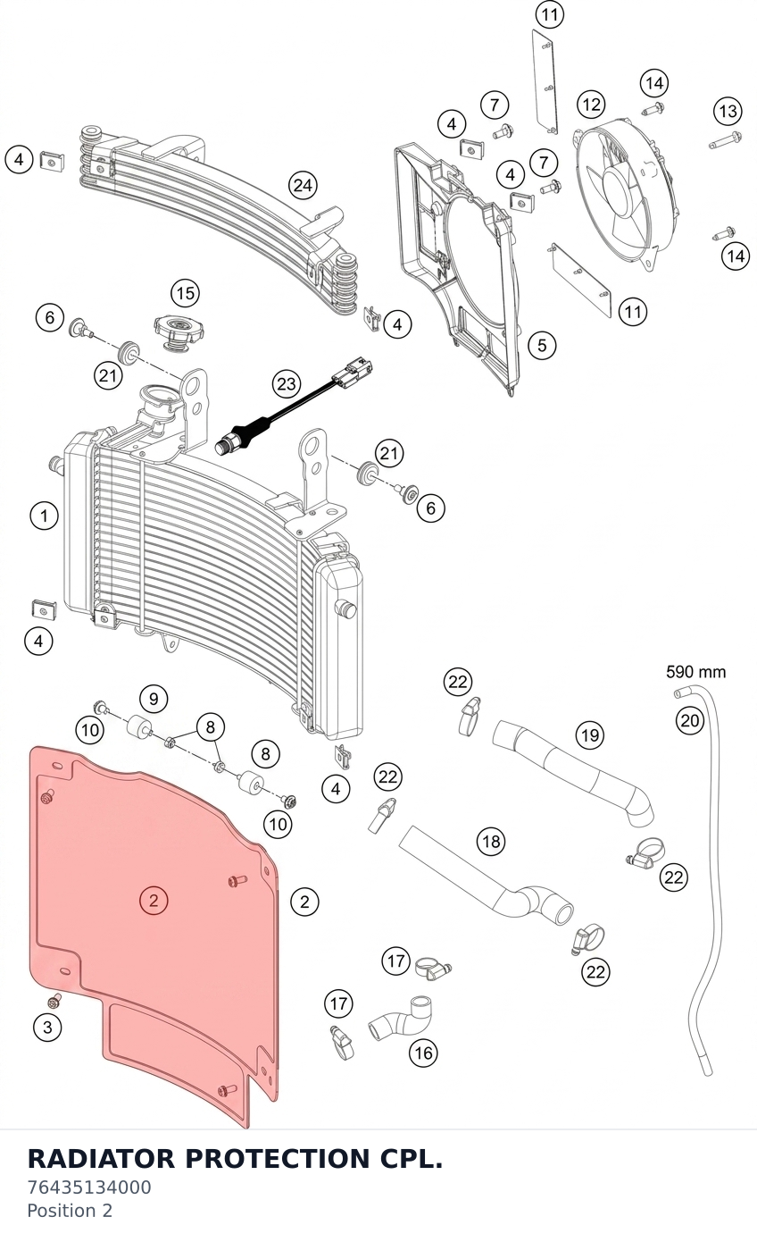 Diagram preview: RADIATOR PROTECTION CPL. (76435134000)