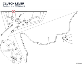 CLUTCH LEVER 63620082A diagram position