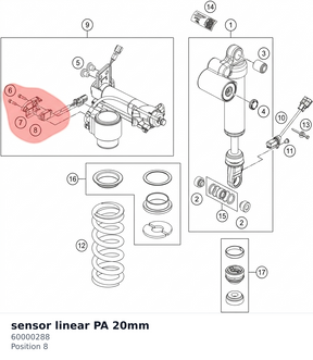 Diagram preview: sensor linear PA 20mm (60000288)