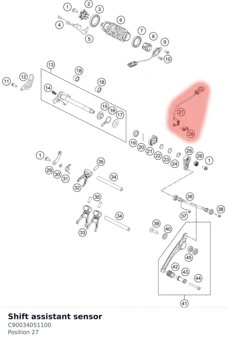 Diagram preview: Shift assistant sensor (C90034051100)