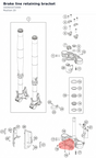 Diagram preview: Brake line retaining bracket (C63501072000)