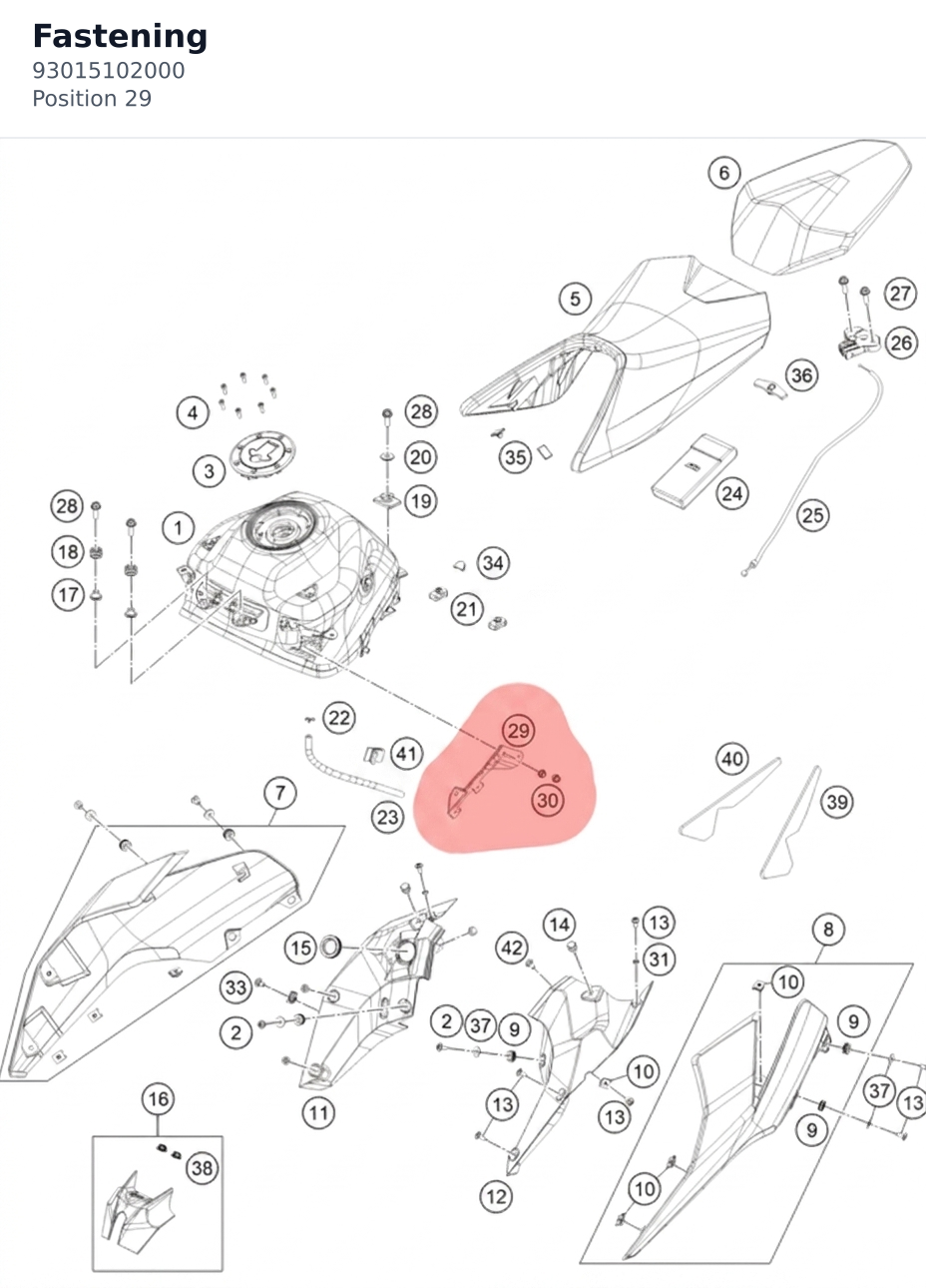 Diagram preview: Fastening (93015102000)