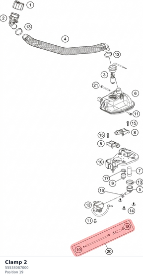 Diagram preview: Clamp 2 (55538087000)