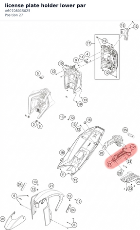 Diagram preview: license plate holder lower par (A60708015025)