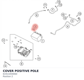Diagram preview: COVER POSITIVE POLE (61911059060)