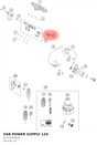 Diagram preview: USB POWER SUPPLY 12V (61711043000)