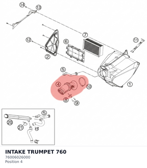 Diagram preview: INTAKE TRUMPET    760 (76006026000)