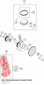Diagram preview: BOLT HEXALOBULAR FLANGED M9X1 (J900000903800)