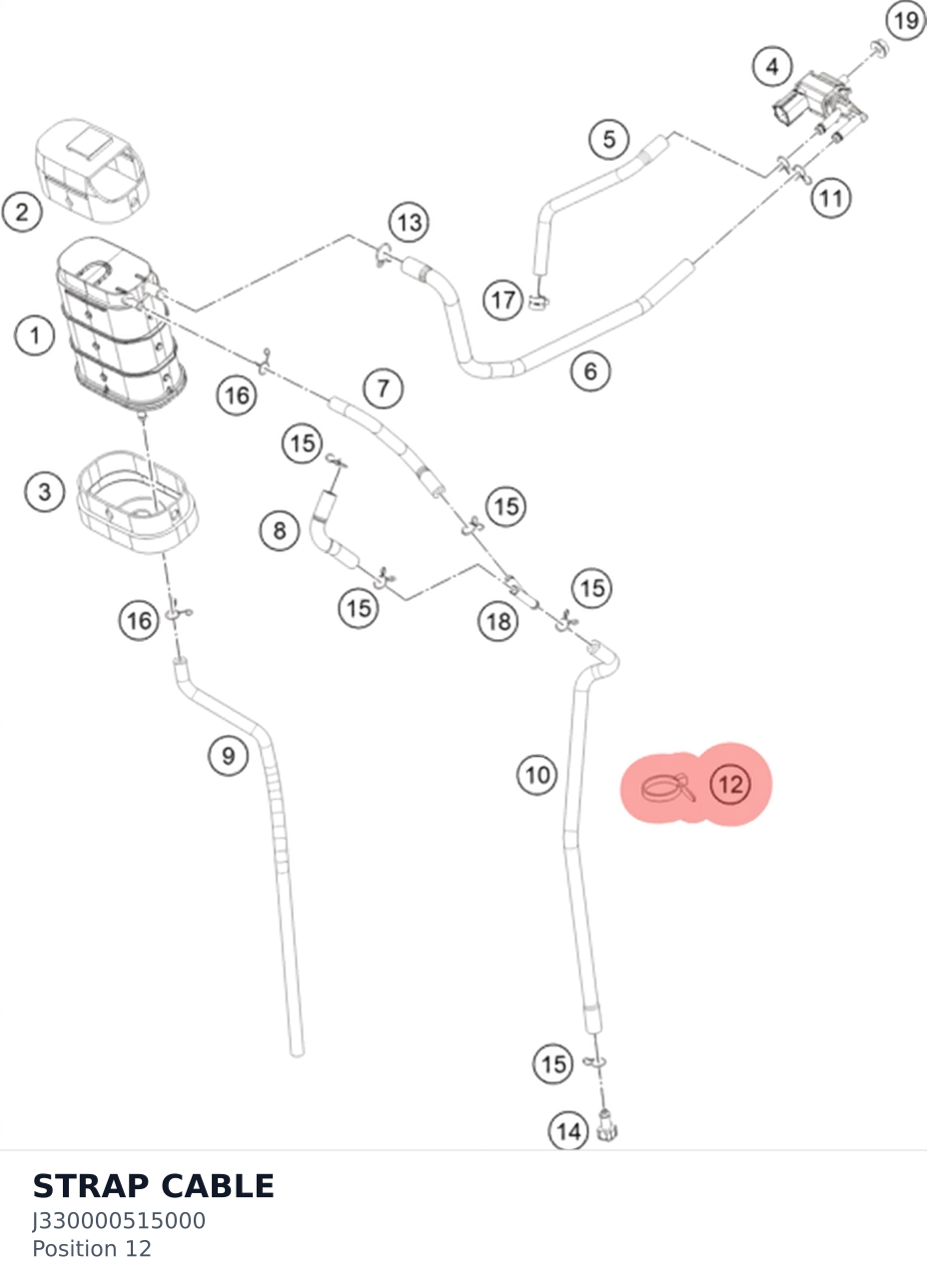 Diagram preview: STRAP CABLE (J330000515000)