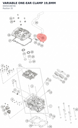 Diagram preview: VARIABLE ONE-EAR CLAMP 19,8MM (00050198706)