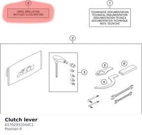Diagram preview: Clutch lever (61702931044C1)