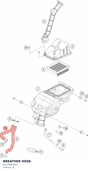 Diagram preview: BREATHER HOSE (90230087000)