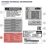 Diagram preview: STICKER TECHNICAL INFORMATION (61903498000)