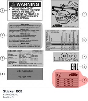 Diagram preview: Sticker ECE (61703098200)