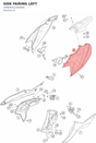 Diagram preview: SIDE FAIRING LEFT (76908041200EBA)
