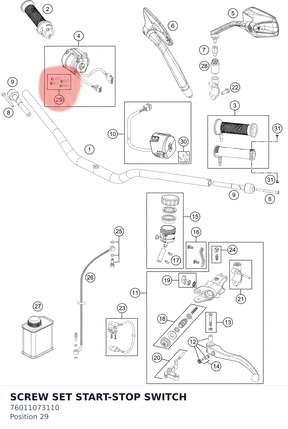 Diagram preview: SCREW SET START-STOP SWITCH (76011073110)