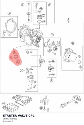 Diagram preview: STARTER VALVE CPL. (79041070000)