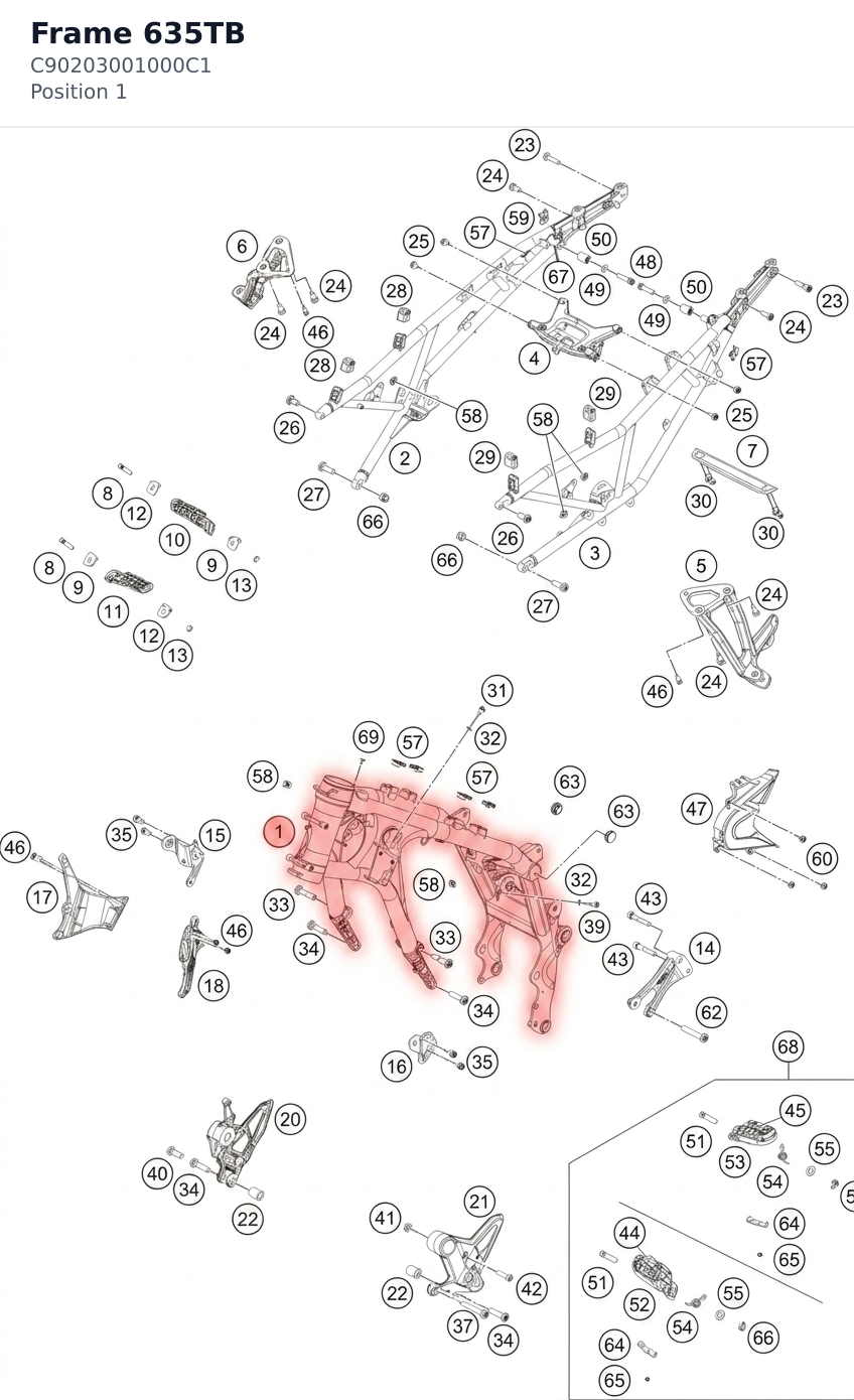 Diagram preview: Frame 635TB (C90203001000C1)