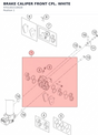 Diagram preview: BRAKE CALIPER FRONT CPL. WHITE (4701301510028)