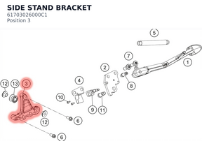 Diagram preview: SIDE STAND BRACKET (61703026000C1)