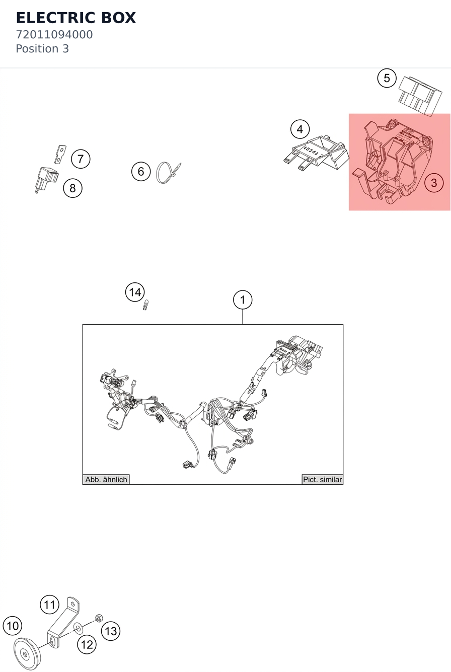 Diagram preview: ELECTRIC BOX (72011094000)