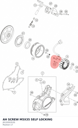 Diagram preview: AH SCREW M5X35 SELF LOCKING (J912050353S)