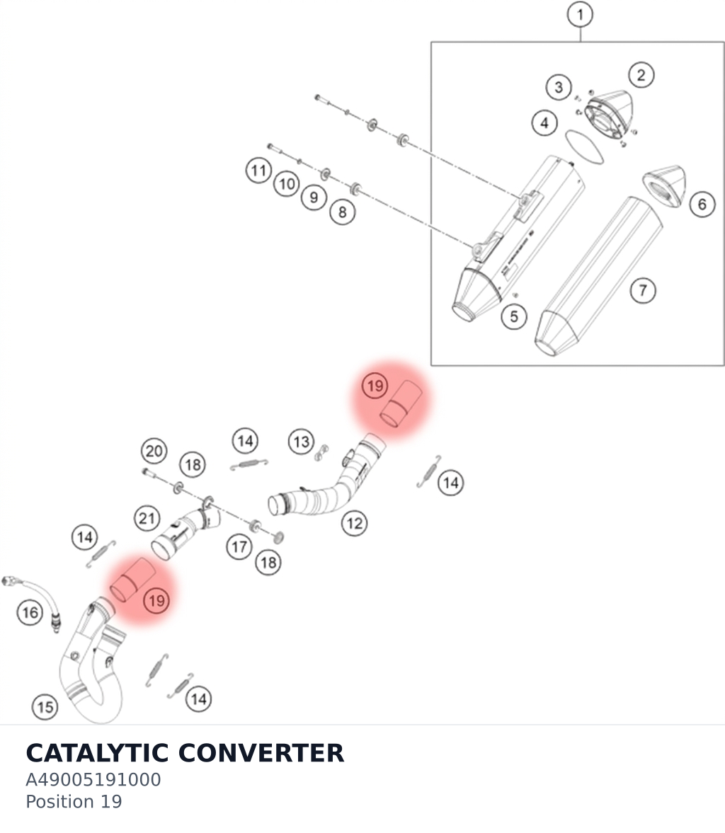 Diagram preview: CATALYTIC CONVERTER (A49005191000)